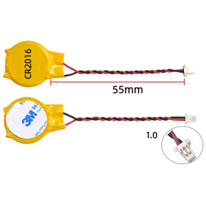 Батарейка CR2016 2pin 1mm 60mm для Bios CMOS ноутбука JST