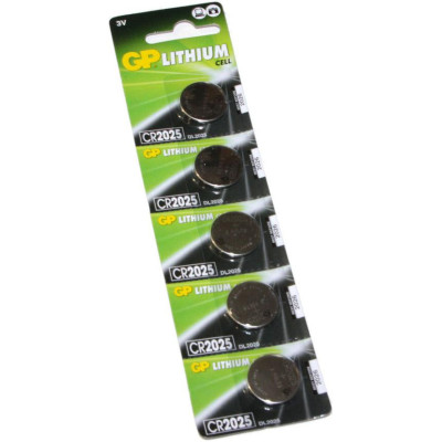 Батарейка GP Lithium CR2025 GP C5 3.0V (CR-2025) (CR2025-7C5)