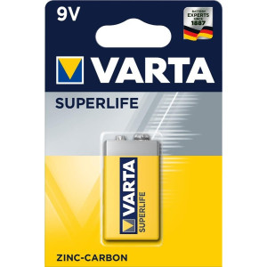 Крона VARTA SUPERLIFE 6F22 ZINC-CARBON (2022)