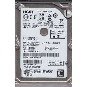 HDD 1TB 2.5" WDC HITACHI HGST SATA 6.0Gb/s 5400RPM б/в
