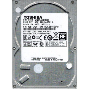 HDD Toshiba 500GB 5400rpm 8MB 2.5" SATA II б/в