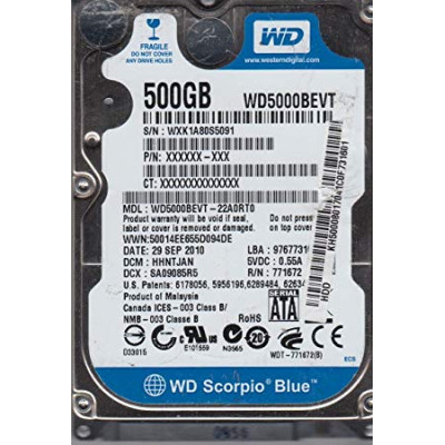 HDD Western Digital Scorpio Blue 500GB 5400rpm 8MB 2.5" SATA II (22A0RT0)