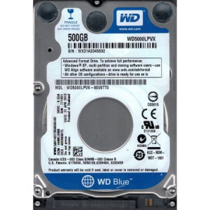 HDD Western Digital Blue 500GB 2.5" Slim 8Mb 5400rpm SATA-III б/в
