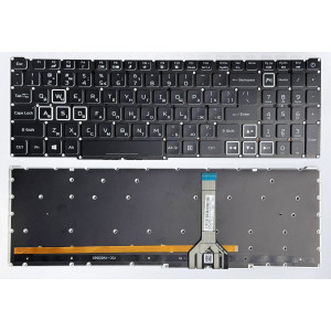 Клавіатура Acer Predator Helios 300 PH315-54, Nitro 5 AN515-45, AN515-46, Nitro 5 AN515-57 White з підсвіткою