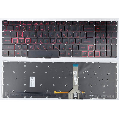 Клавіатура Acer Predator Helios 300 PH315-54, Nitro 5 AN515-45, AN515-46, Nitro 5 AN515-57 Red з підсвіткою