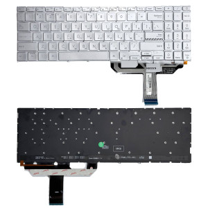 Клавіатура для ноутбука Asus Vivobook 15 X1502, X1502ZA, X1502Z Silver з підсвіткою