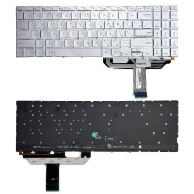 Клавіатура для ноутбука Asus Vivobook 15 X1502, X1502ZA, X1502Z Silver з підсвіткою
