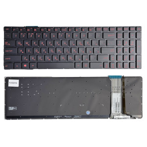Клавіатура для ноутбука Asus N551J, N551JB, N551JK Asus N551JW, N552, N552V orange з підсвіткою