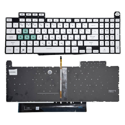 Клавіатура для ноутбука Asus TUF Gaming F17 FX707ZC, FX707ZE, FX707Z, F15 FX517, A15 FA507RC, FA507RF з підсвіткою