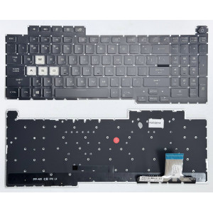 Клавіатура для ноутбука Asus ROG Strix G17 G713QE, G17 G713QR, Strix SCAR 17 G733QM Сlear з підсвіткою RGB