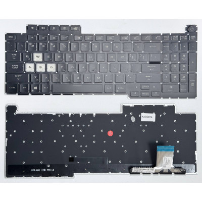 Клавіатура для ноутбука Asus ROG Strix G17 G713QE, G17 G713QR, Strix SCAR 17 G733QM Сlear з підсвіткою RGB