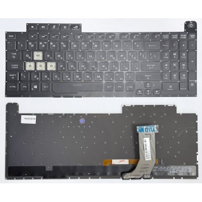 Клавіатура для ноутбука Asus ROG Strix SCAR G731G, G732G, Strix Scar III G731GV Clear з підсвіткою RGB