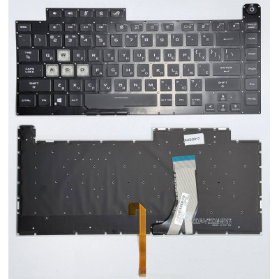 Клавіатура для ноутбука Asus ROG Strix G531GT, G531GU, G15 G512LI, G15 G512LV Сlear з підсвіткою RGB