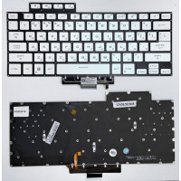 Клавіатура для ноутбука Asus ROG Zephyrus G15 GA503QR, G15 GA503G, M16 GU603ZW White з підсвіткою RGB