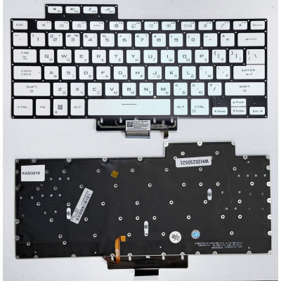 Клавіатура для ноутбука Asus ROG Zephyrus G15 GA503QR, G15 GA503G, M16 GU603ZW White з підсвіткою RGB