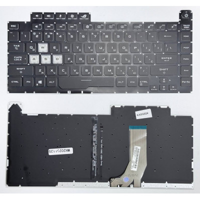 Клавіатура для ноутбука Asus ROG Strix G531GT, G531GU, G15 G512LI, G15 G512LV Сlear з підсвіткою