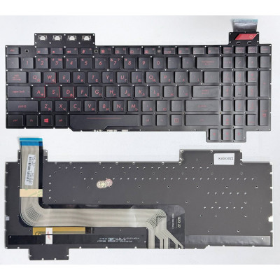 Клавіатура для ноутбука Asus FX503, FX503V, FX503VM, FX503VD, FX63, FX63V Red з підсвіткою