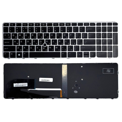 Клавіатура HP EliteBook 850 G3, 850 G4, 755 G3, 755 G4, HP ZBook 15U G3, 15U G4 trackpoint, з підсвіткою