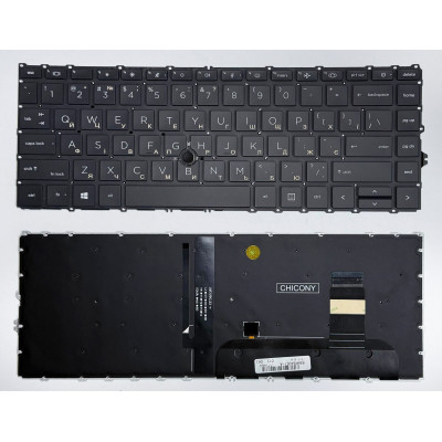 Клавіатура HP EliteBook 745, 840, 845 G7, 840 G8, ZBook Firefly 14 G7, G8 trackpoint, з підсвіткою