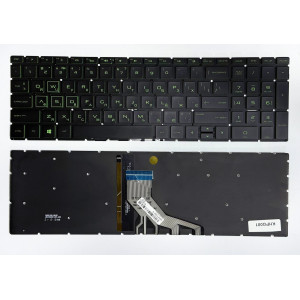 Клавіатура HP 15-DA, DB, DR, Pavilion 15-CS, CW, Pavilion Gaming 15-CX, DK, EC, ENVY x360 15-CN, CP, Зелена, з підсвіткою
