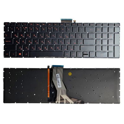 Клавіатура HP Pavilion 15-AB, 15-AK, 15-AU, 15-AR, 15-AQ, 15-AW, 15-BC, 15-RA, 17-AB, 17-G, Червона, з підсвіткою