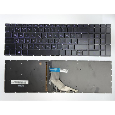 Клавіатура HP 15-DA, DB, DR, Pavilion 15-CS, CW, Pavilion Gaming 15-CX, DK, EC, ENVY x360 15-CN, CP, Фіолетова, з підсвіткою