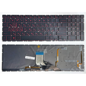 Клавіатура HP Omen 15-DH, Omen 15-DC Червона з підсвіткою