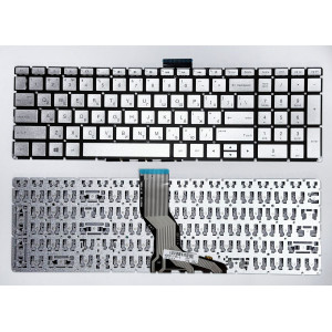 Клавіатура HP Pavilion 15-BS, 15-BW, 15-CB, 15-CC, 15-CD, 15-EQ, 15Q-BD, 15S-EQ, 17G-BR, HP 250, 255, 256 G6 Срібна, без підсвітки