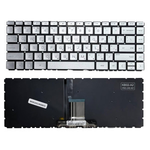 Клавіатура HP Pavilion 14-BD, 14-CB, 14-CC, 14-CD, 14-CE,14-CK, 14-CM, 14-CF Срібна, з підсвіткою