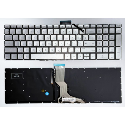 Клавіатура HP Pavilion 15-BS, 15-BW, 15-CB, 15-CC, 15-CD, 15-EQ, 15Q-BD, 15S-EQ, 17G-BR, HP 250, 255, 256 G6 Срібна, з підсвіткою