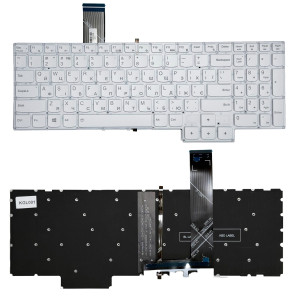 Клавіатура Lenovo Legion Y7000P 2020, Legion 5 15ARH05, 5 15ARH05H, IdeaPad Gaming 3-15IHU6, White з підсвіткою