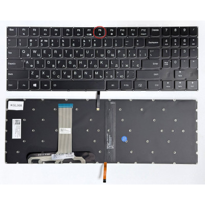 Клавіатура Lenovo Legion Y530, Y530P, Y740, Y530-15ICH, Y530-15ICH-1060 White з підсвіткою