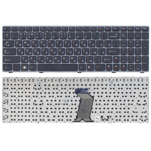 Клавіатура Lenovo IdeaPad G580, G585, Z580, Z585, Z780 Black, (Black Frame)