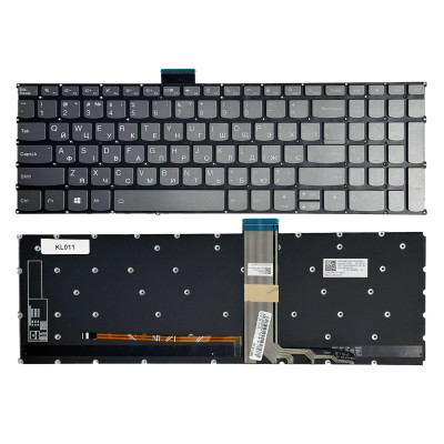 Клавіатура Lenovo IdeaPad, 3-15ADA6, 3-15ALC6, 3-15ITL6, ThinkBook 15 G2-ARE, G2-ITH, G2-ITL Срібна з підсвіткою