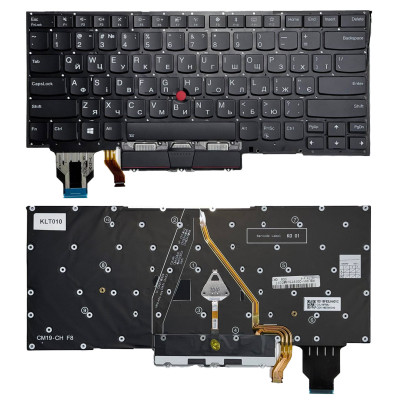 Клавіатура Lenovo ThinkPad X1 Yoga Gen 4, X1 Yoga Gen 5, ThinkPad X1 Carbon Gen 7-20QD, Gen 7-20QE з підсвіткою