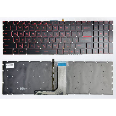 Клавіатура MSI GT62, GT72, GS60, GS70, WS60, GE62, GE72, GL62, GL72, GP72 Red з підсвіткою