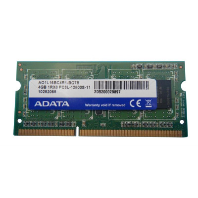 Оперативна пам'ять SO-DIMM ADATA 4Gb DDR3L 1600MHz (ao1l16bc4r1-bq7s)