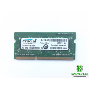Оперативна пам'ять б/в SO-DIMM Crucial 4Gb DDR3L 1600MHz CL11 (CT51264BF160BJ.M8FN)