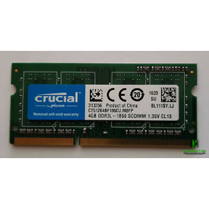 Оперативна пам'ять б/в SO-DIMM Crucial 4Gb DDR3L 1866MHz CL13 (CT51264BF186DJ.M8FP)
