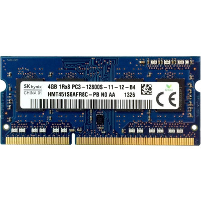 Оперативна пам'ять SO-DIMM Hynix 4Gb DDR3 1600MHz (HMT451S6AFR8C-PB)