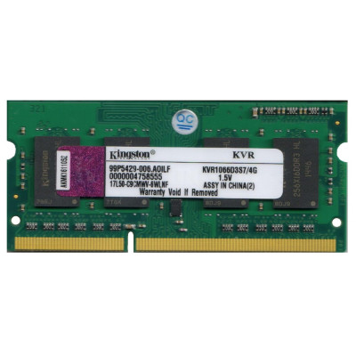 Оперативна пам'ять SO-DIMM Kingston DDR3 4Gb 1066Mhz PC3-8500 CL7 (KVR1066D3S7/4G)
