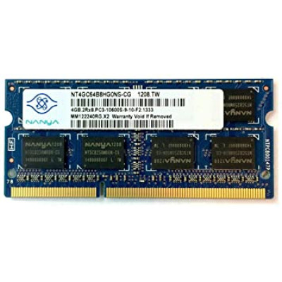 Оперативна пам'ять SO-DIMM Nanya 4Gb DDR3 1333MHz PC3-10600S CL9 (NT4GC64B8HG0NS-CG)