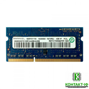 Оперативна пам'ять б/в SO-DIMM Ramaxel 4Gb DDR3L 1600MHz PC3L-12800 CL11 (RMT3170MN68F9F-1600)