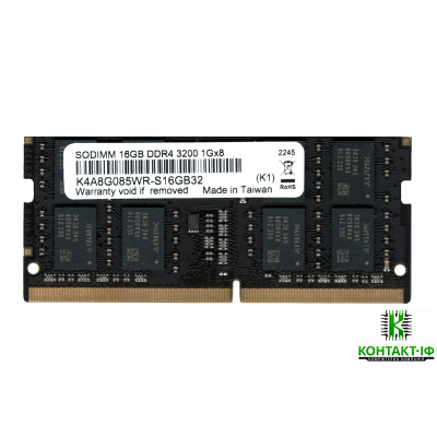 Оперативна пам'ять SO-DIMM new Samsung 16Gb DDR4 3200MHz OEM на чіпах SEC (K4A8G085WR-S16GB32)