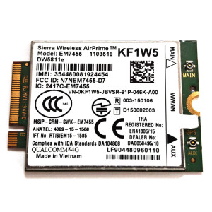 Внутрішній 4G Модуль LTE Sierra Wireless AirPrime EM7455, DW5811e, KF1W5, DELL M.2 б/в