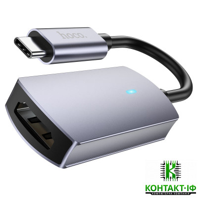 Перехідник/адаптер HOCO UA20 Presage Type-C to HDTV/HDMI converter Metal Gray 4K