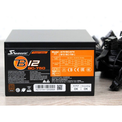 Блок живлення SeaSonic B12 750W Bronze для ПК Б/в (B12 BC-750 A751BCAFH)
