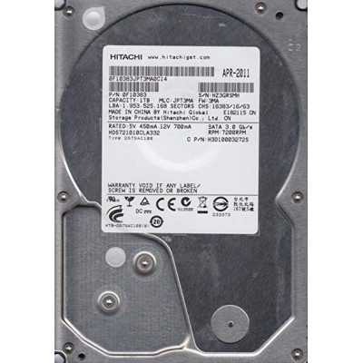 HDD Hitachi 1Tb 7200rpm 32MB 3.5" SATA II б/в (HDS721010CLA332)