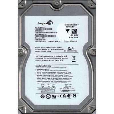 HDD Seagate Barracuda 500GB 7200rpm 32MB 3.5" SATA III б/в (ST3500320AS)