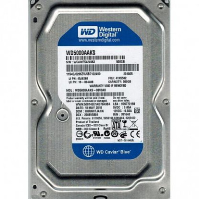 HDD Western Digital Caviar Blue 500GB 7200rpm 16MB WD5000AAKS 3.5" SATA